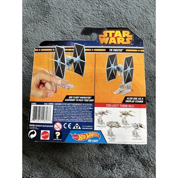 Star Wars Hot Wheels Starship Tie Fighter And Flight Navigator 2014 Mattel New - Picture 2 of 8